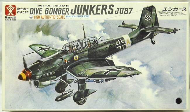 Bandai 1/50 Junkers Ju-87 Stuka Dive Bomber, 8501-300 plastic model kit